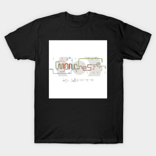 Greater Manchester Metrolink tram lines Word Map T-Shirt